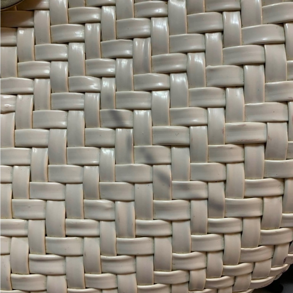 Vintage 1950s White and Gold Wicker Handbag - Picture 10 of 15